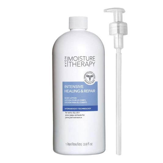 Moisture Therapy Bonus-Size Intensive Healing & Repair Body Lotion, 33.8 Fl Oz with Pump, Fragrance-Free, Non-Irritating, Hypoallergenic, Dermatologist-Tested, 24-Hour Hydration for Sensitive Skin