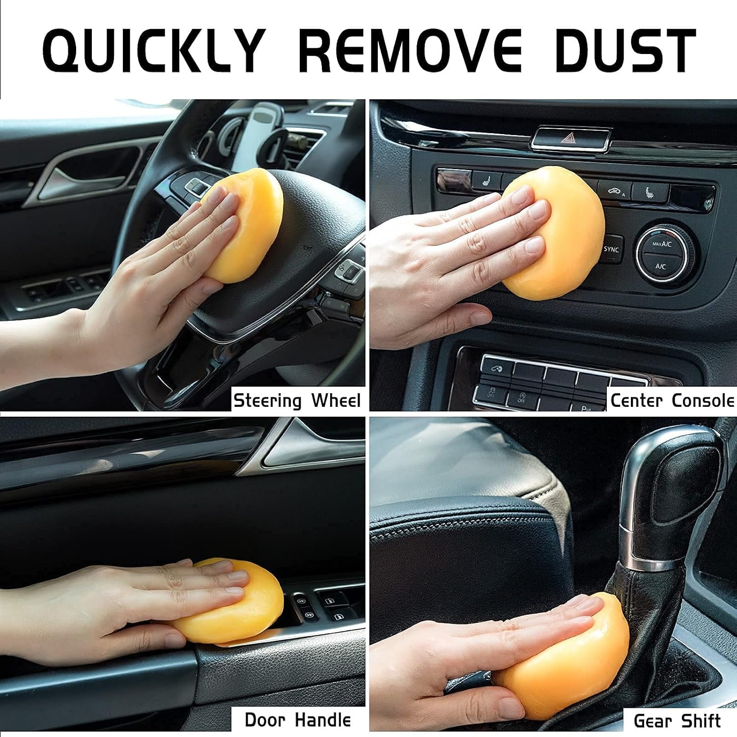 Car Cleaning Gel Car Cleaning Putty Car Slime for Cleaning Car Detailing Putty Detail Tools Car Interior Cleaner Automotive Car Cleaning Kits Yellow Rose