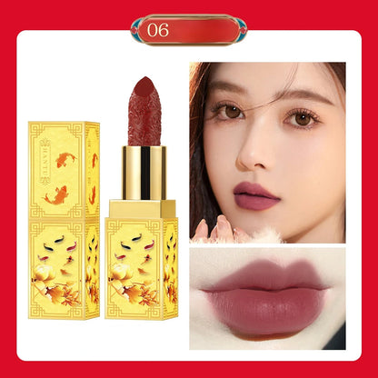 Antiquity Lipstick Chinese Style Water Proof Makeup Not Easy to Decolorize Vintage Lipstick Cosmetic