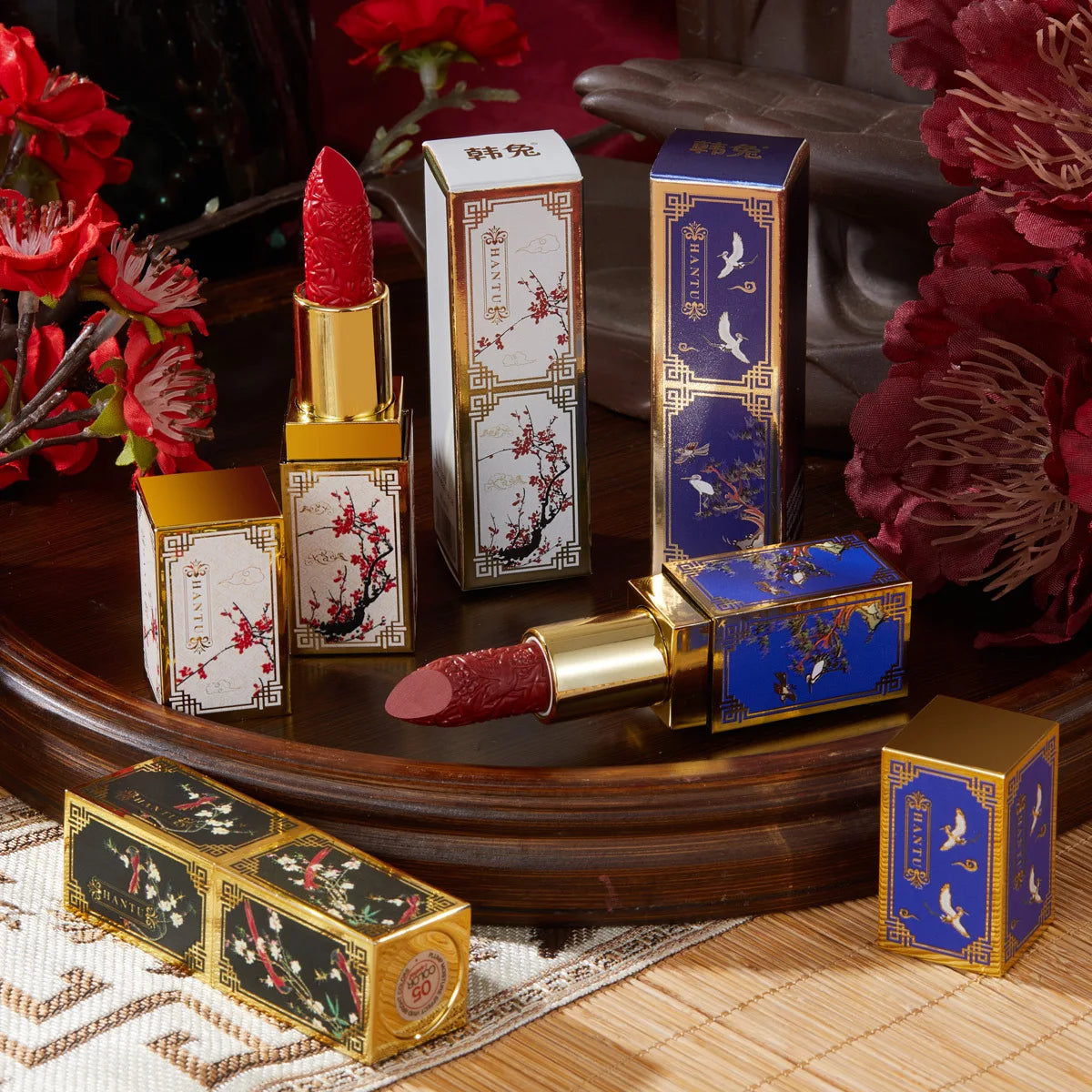 Antiquity Lipstick Chinese Style Water Proof Makeup Not Easy to Decolorize Vintage Lipstick Cosmetic